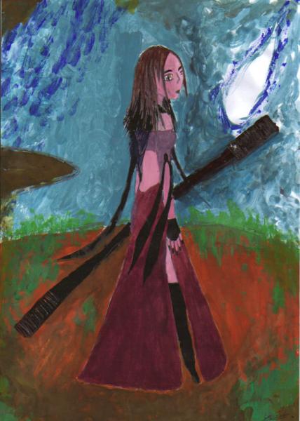 Guerri�re solitaire.